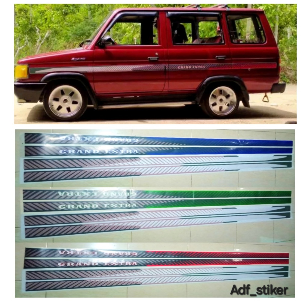 Stiker List Body Kijang Grand Extra 1.5 / Stiker Kijang Grand Extra Long 1.5 / kijang grand extra