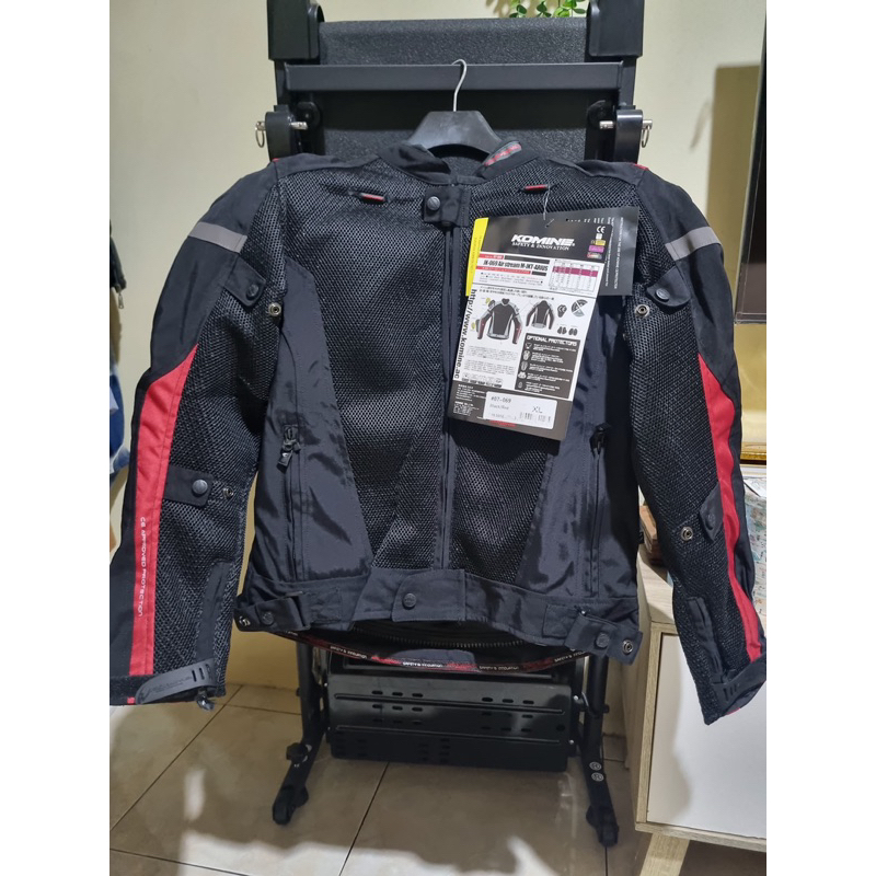 Komine JK-069 Red Black size XL New