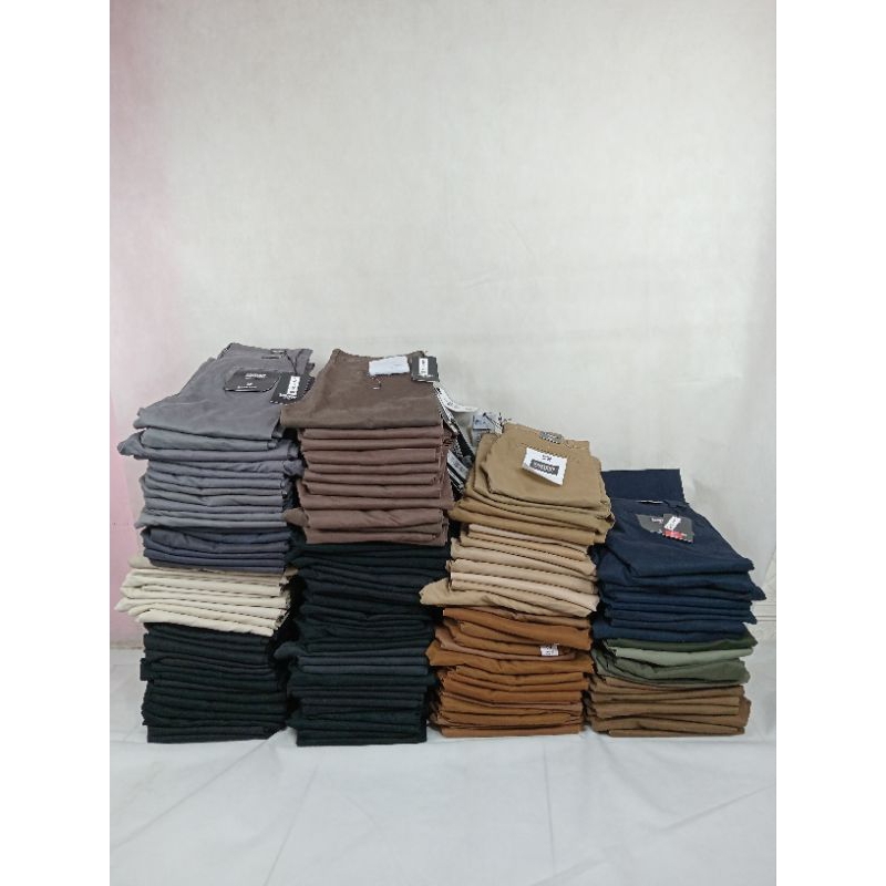 JV0L Celana Chino Panjang Pria SCOTCH&CO / Celana Slimfit-Size 29-42