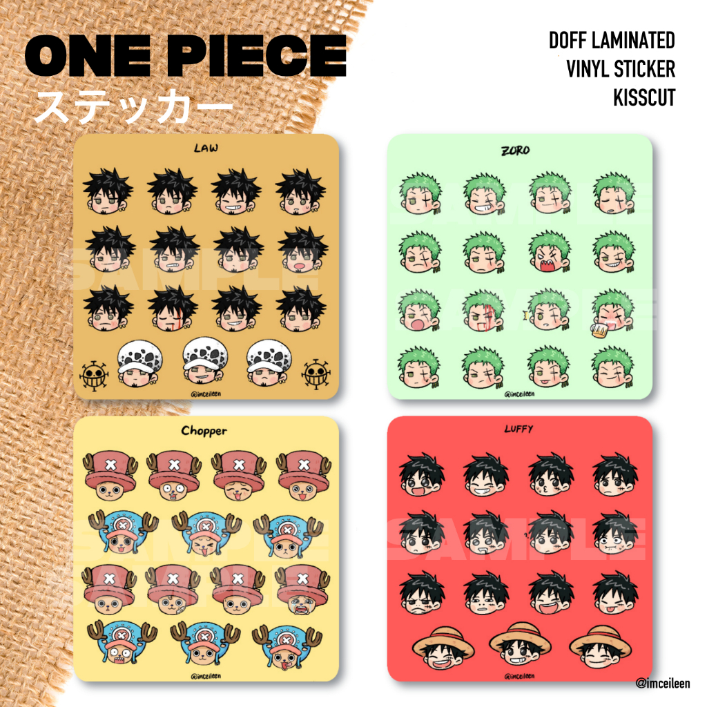 

ONE PIECE EXPRESSION STICKER SHEET