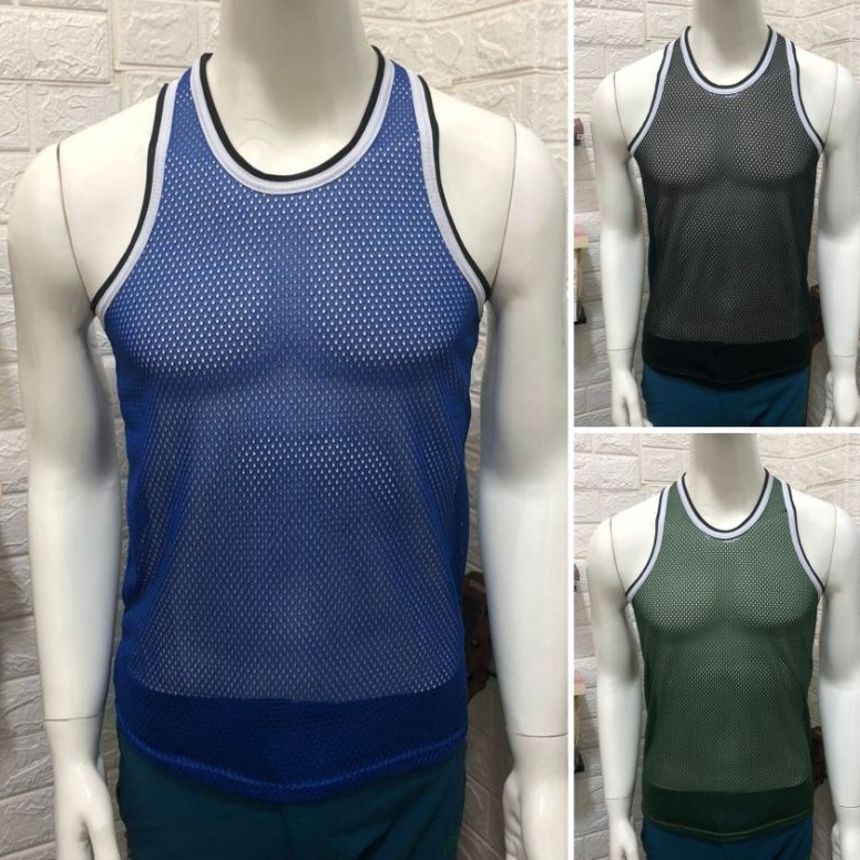 F87 Kaos Singlet Jala singlet pria kaossinglet singlet jala 224