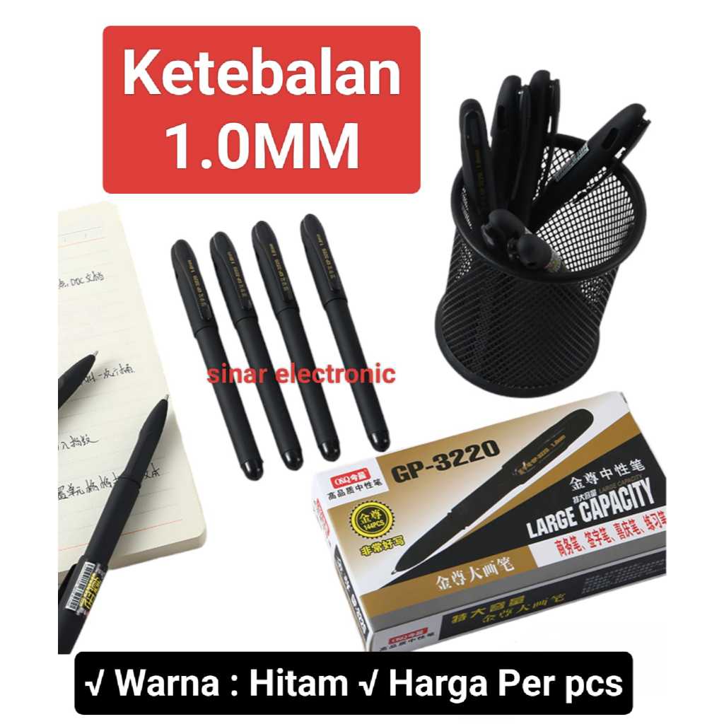 

Pulpen Ball Pen GP-3320 / Pulpen / 1PCS / 1.0 mm - Black 1Pcs