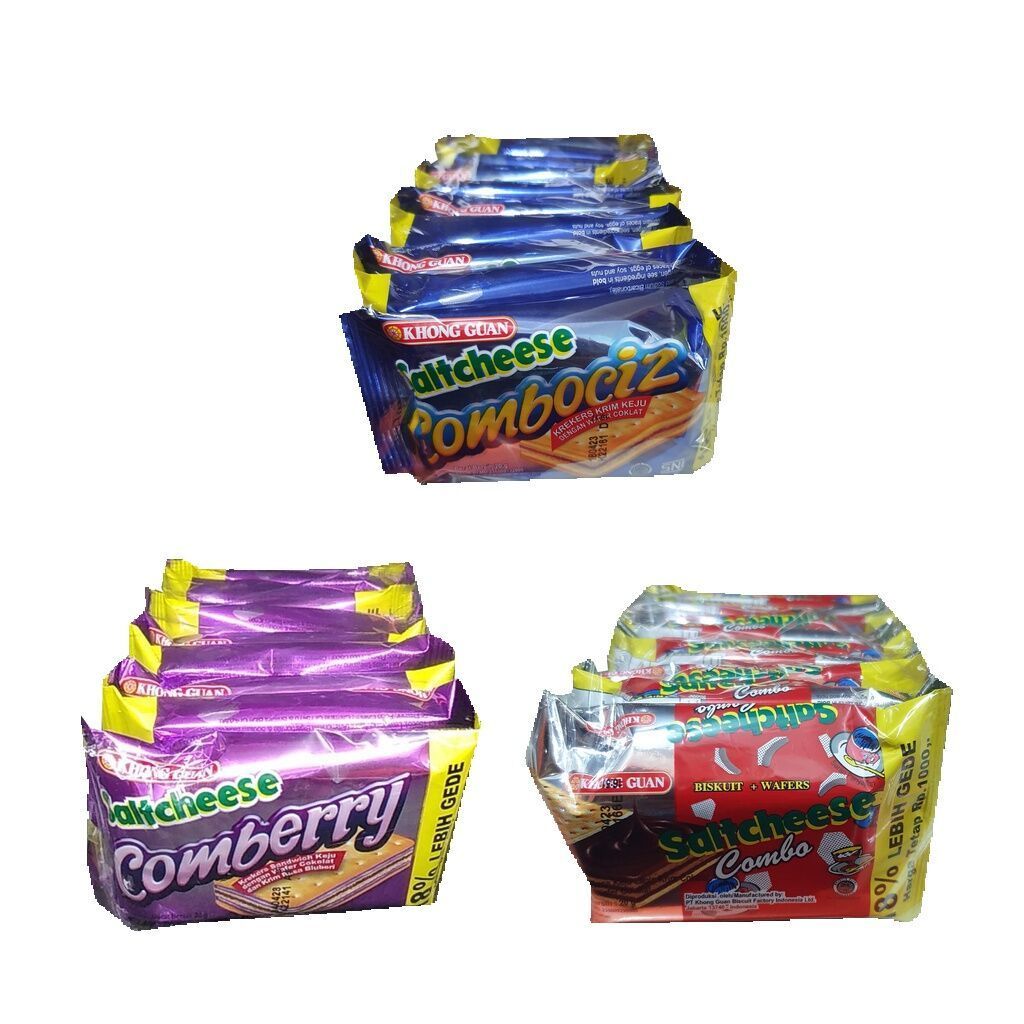 

Biskuit Khong Guan Saltcheese Kraker Renceng isi 10 Sachet Snack Combo Combociz Comberry