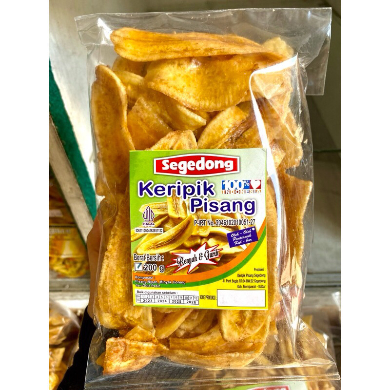 

KERIPIK PISANG MANIS SEGEDONG UKURAN SEDANG 200g KRIPIK KERUPUK KERIPIK PISANG MANIS KHAS KALIMANTAN OLEH OLEH KHAS PONTIANAK KALIMANTAN SNACK CEMILAN MAKANAN KHAS PONTIANAK KALIMANTAN PISANG KERING KALIMANTAN SEGEDONG