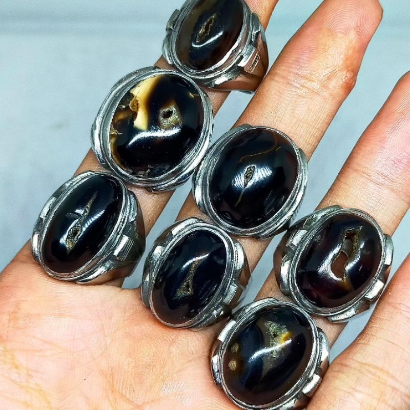 cincin batu akik combong yaman