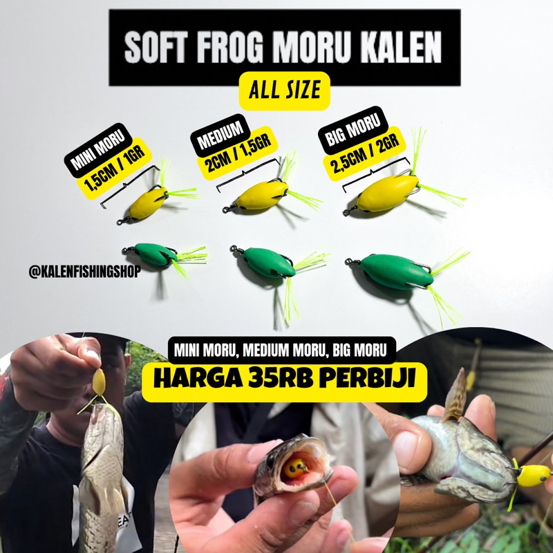 SOFT FROG MINI MORU KALEN / UMPAN CASTING GABUS & CHANNA LIMBATA