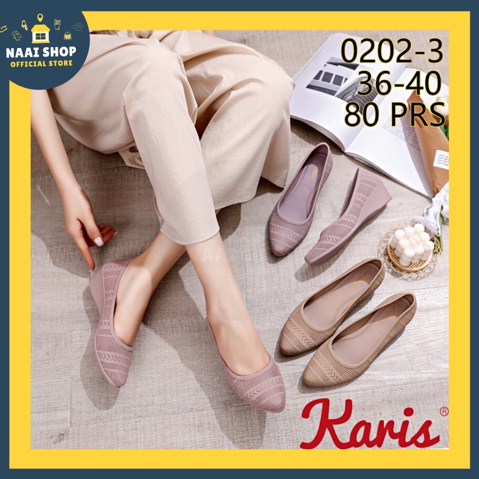 KODE P58R Sepatu Wanita Motif Kekinian Size 364 Tinggi Hak Sedang  4 CM Wedges Shoes Import Premium 