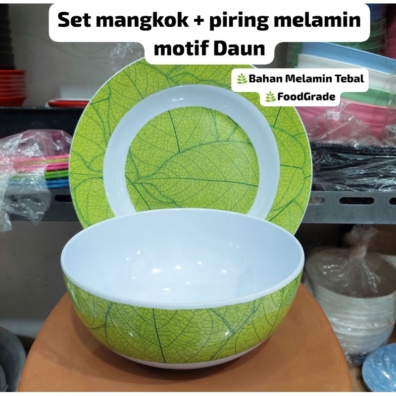 Set Mangkok dan piring Melamin / Mangkok / piring / melamin / mangkok bakso / piring makan/ makan / 