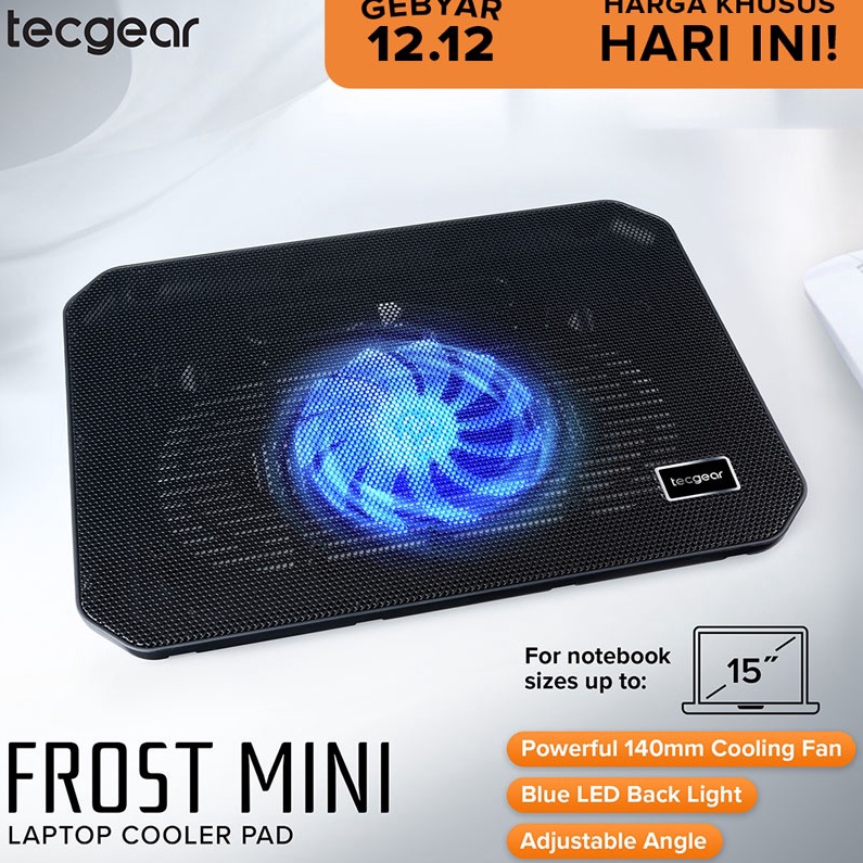 Tecgear Cooling Pad Laptop Pendingin Not Tatakan Laptop Kipas