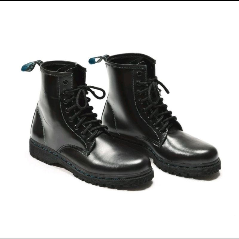 Sepatu Kulit Boot Wanita, Floody Blue