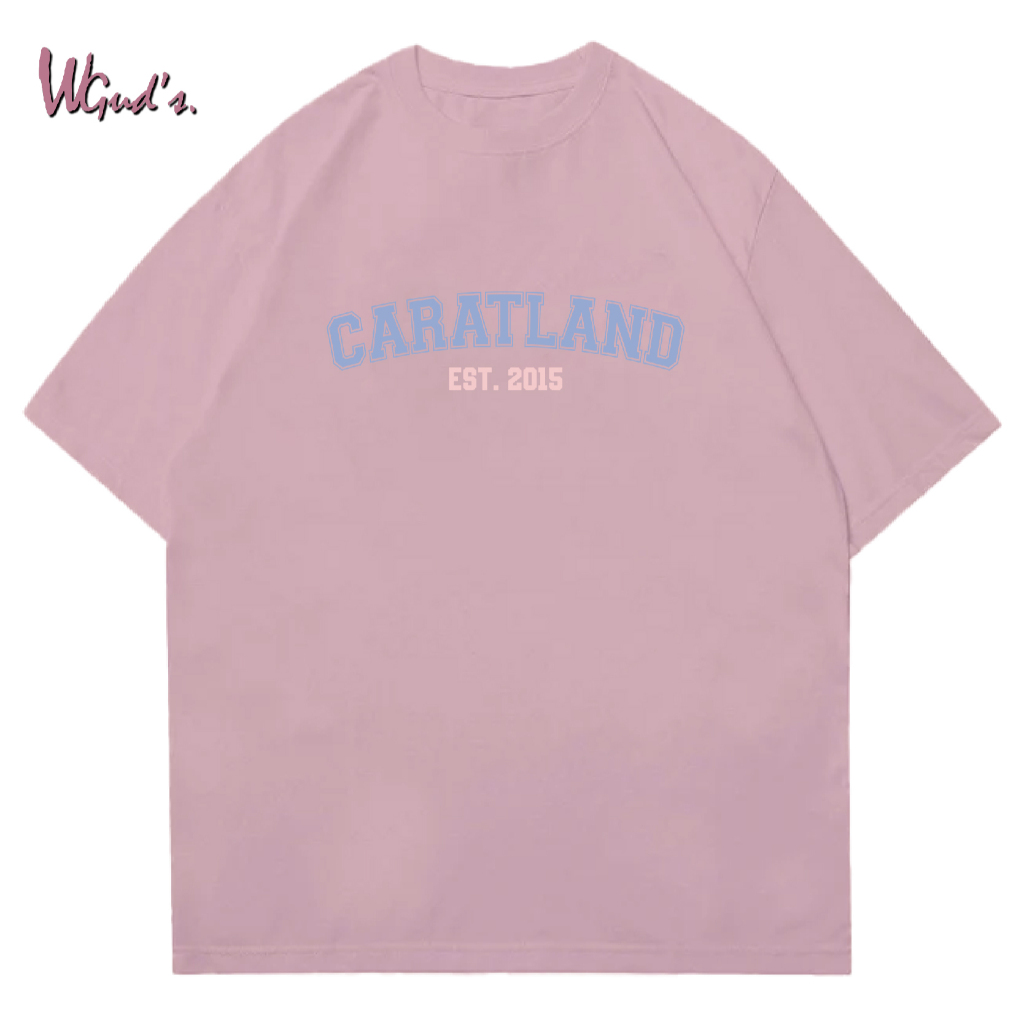 WGUD'S Cotton Combed 30S T-shirt CARAT LAND [sablon DTF] Unisex Pria & Wanita *PREMIUM QUALITY*-PEACH