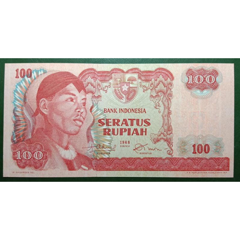 UANGKUNO 100 RUPIAH SUDIRMAN THN 1968