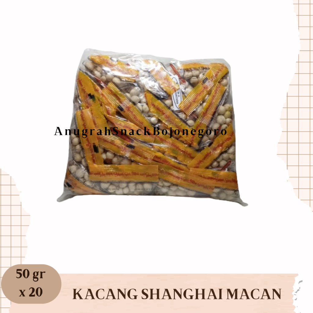

Makanan Ringan Kacang Shanghai Macan 50gr x 20