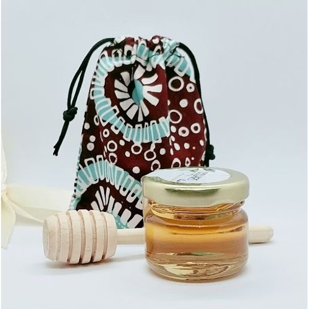 

DIYARI Alam | Souvenir madu murni mini + pouch etnik + honey dipper (souvenir wedding, birthday, wisuda, get well soon, hari raya, dst)