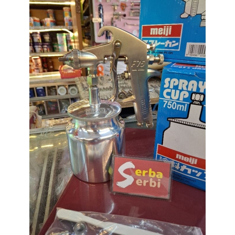 (F 75 S TAB.BAWAH MEIJI) Alat spray gun kompresor cat