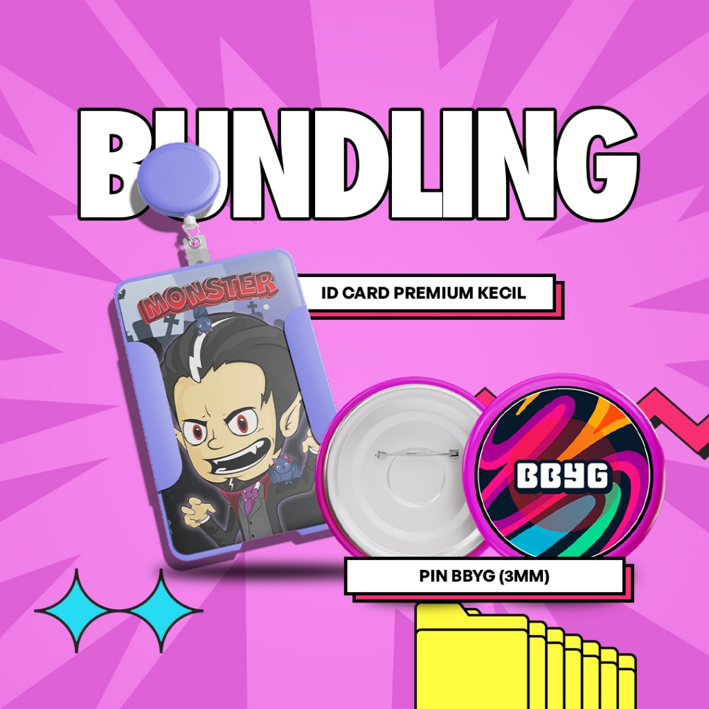 

[PAKET BUNDLING] ID Card PREMIUM Ukuran Kecil + Pin Model BBYG Ukuran 3mm