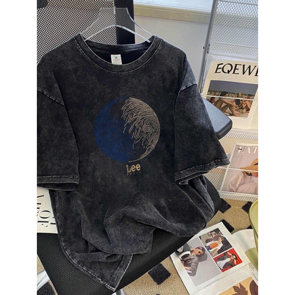 KOIKOO kaos oversize wanita | Baju Oversize Wanita | kaos wanita lengan pendek | kaos hitam wash ove