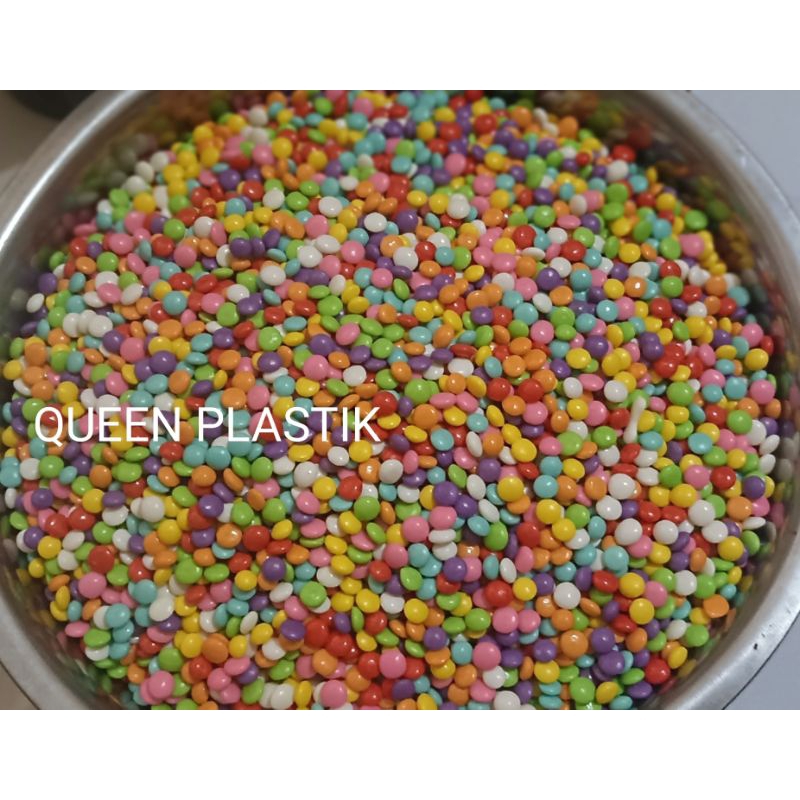 

Choco chip ELMER chocochips warna warni rainbow setengah bulat topping repack 100 gr