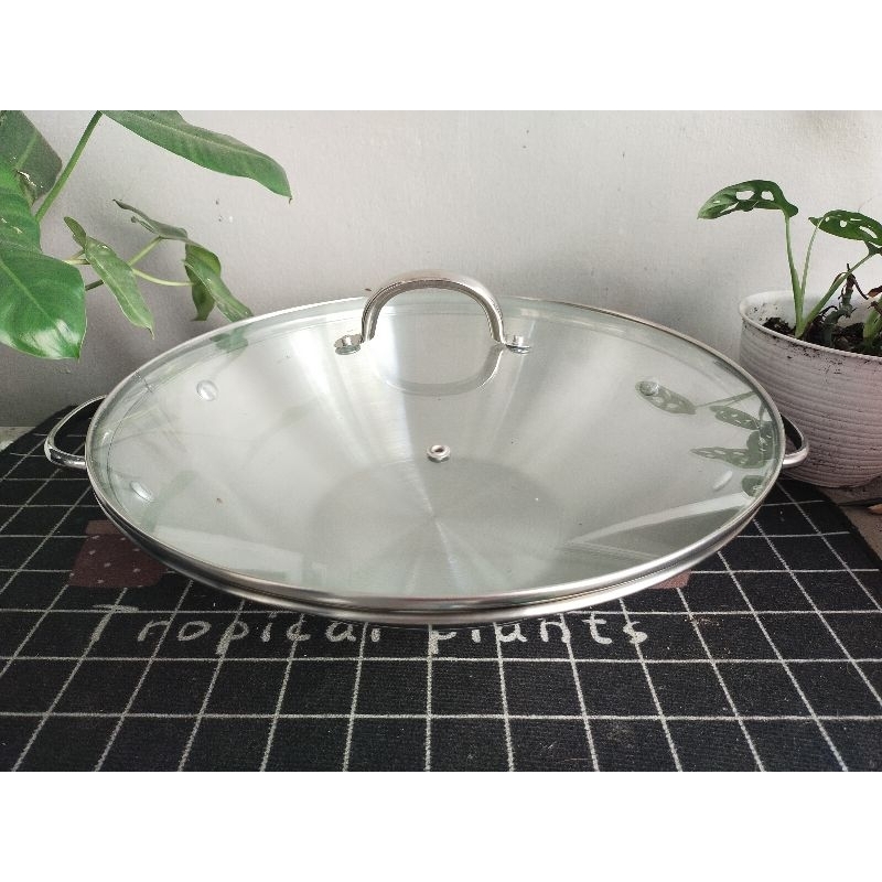 Wajan Stainless Steel Tivoli 36cm Wok Export Premium