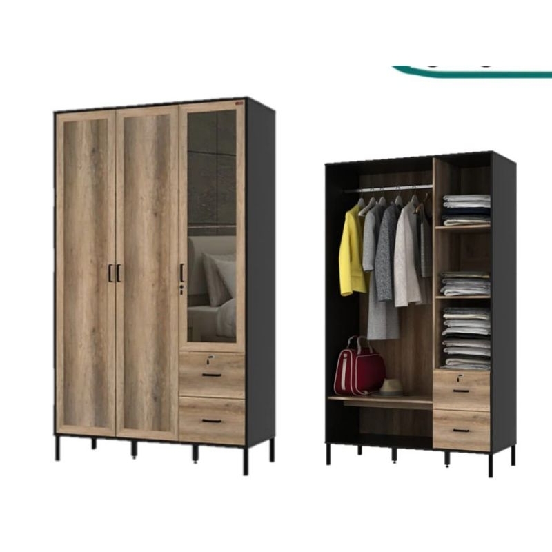 LEMARI PAKAIAN 2 PINTU LEMARI PAKAIAN MINIMALIS LEMARI BAJU LEMARI 3 PINTU LEMARI PAKAIAN 3 PINTU.SP