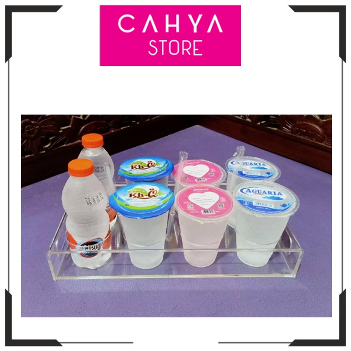 Tempat air mineral gelas Akrilik / rak botol 6 lubang / rak botol 8 lubang - ACRYLIC