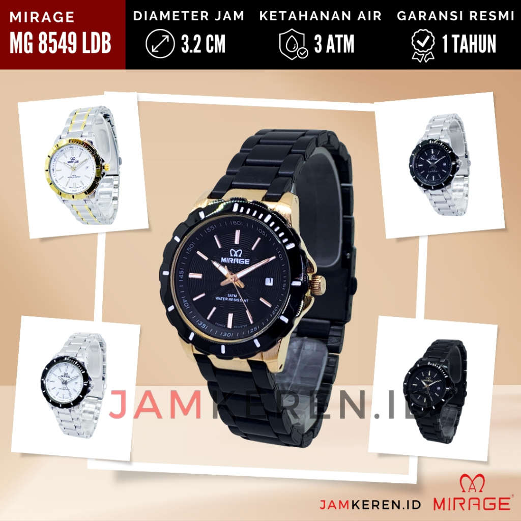 Mirage - Jam Tangan Wanita Original - Jam Tangan Mirage Wanita - Jam Mirage 8549 L Original