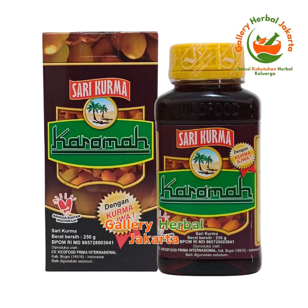 

Sari kurma Karomah 250gr - Sarikurma Karomah plus Kurma Ajwa