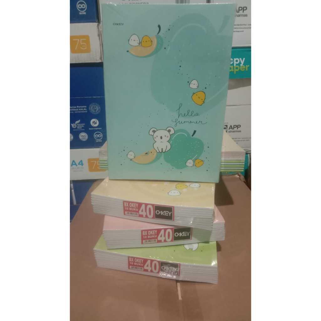 

(1 Pack) 10 Buku Tulis MURAH OKEY BOXY isi 40 lembar