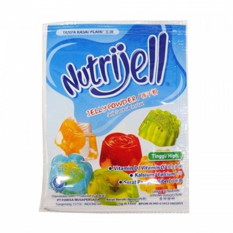 

NUTRIJEL JELY TANPA RASA ISI 12 PCS / AGAR AGAR NUTRIJEL PLAIN 15 GR