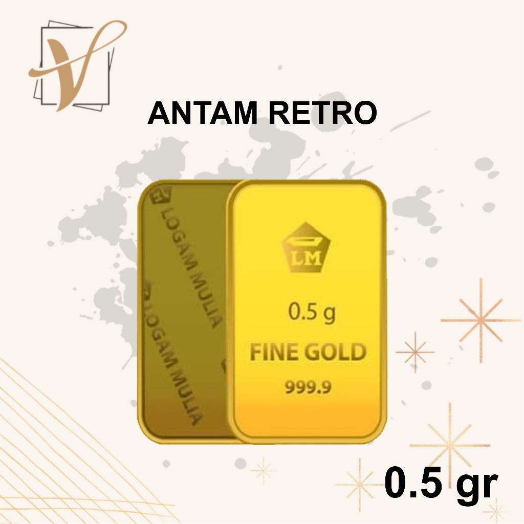 Logam Mulia Antam Retro Berdiri 0.5 gr