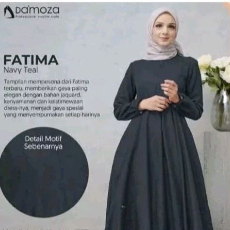 gamis hitam DAMOZA FATIMAH BLACK 2 dress casual