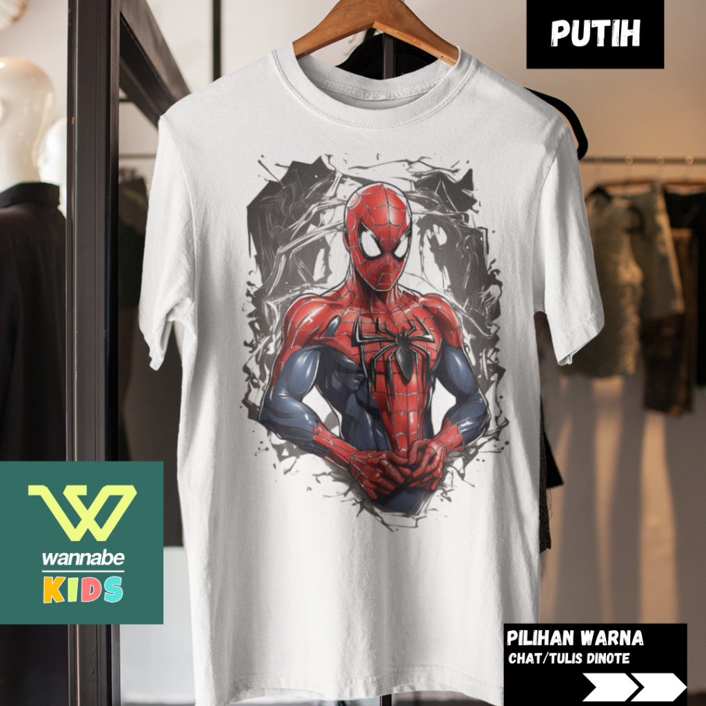 Kaos Superhero Spiderm4n Dewasa S–7XL Jumbo Big Size & Kaos Anak XS–XL (Usia 2–13 Tahun – Cotton Com