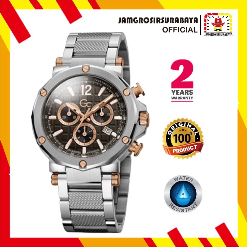 PROMO Jam Tangan Couple GC Y53005G2MF & Y25003G1 Spirit Chrono Stainless Steel Original Garansi 2 Ta