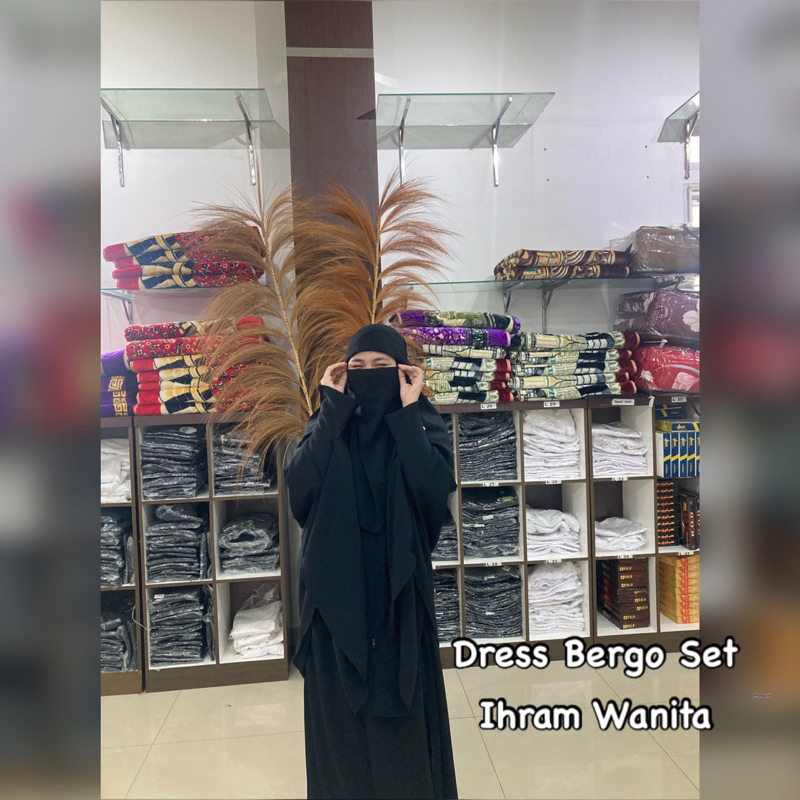 SKD JILBAB Perlengkapan Haji Umroh/ Dress Bergo Set Ihram Wanita