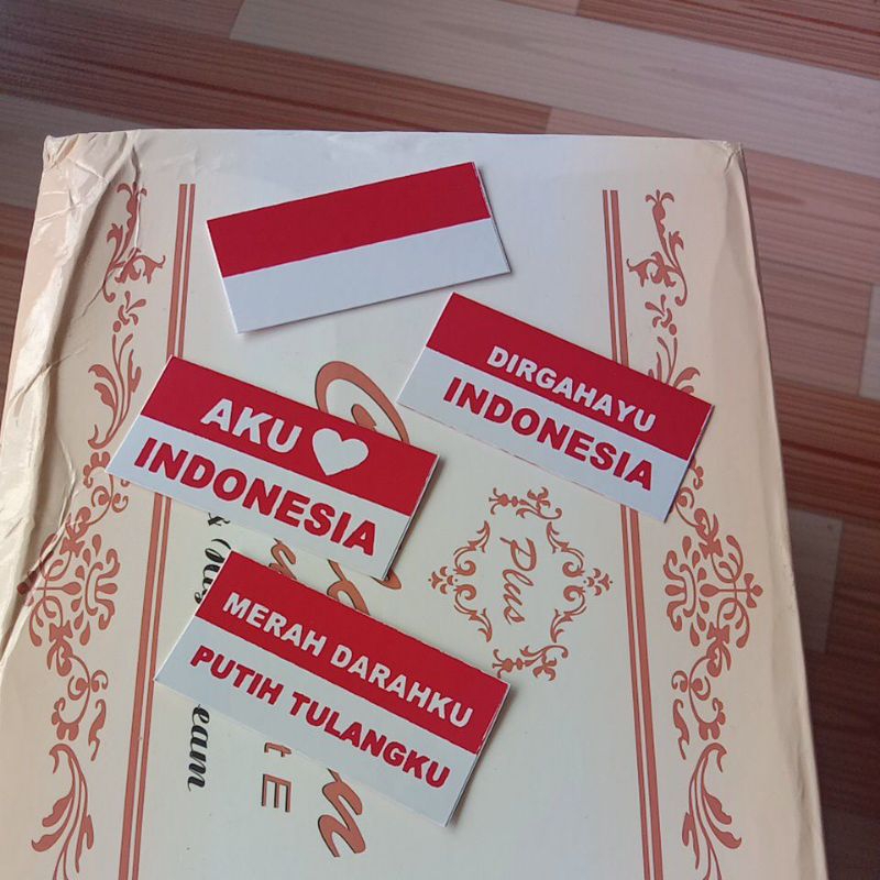 

Stiker bendera Indonesia merah putih 4,5x2cm, stiker pipi, stiker karnaval, sticker dirgahayu Indonesia, merah putih bendera