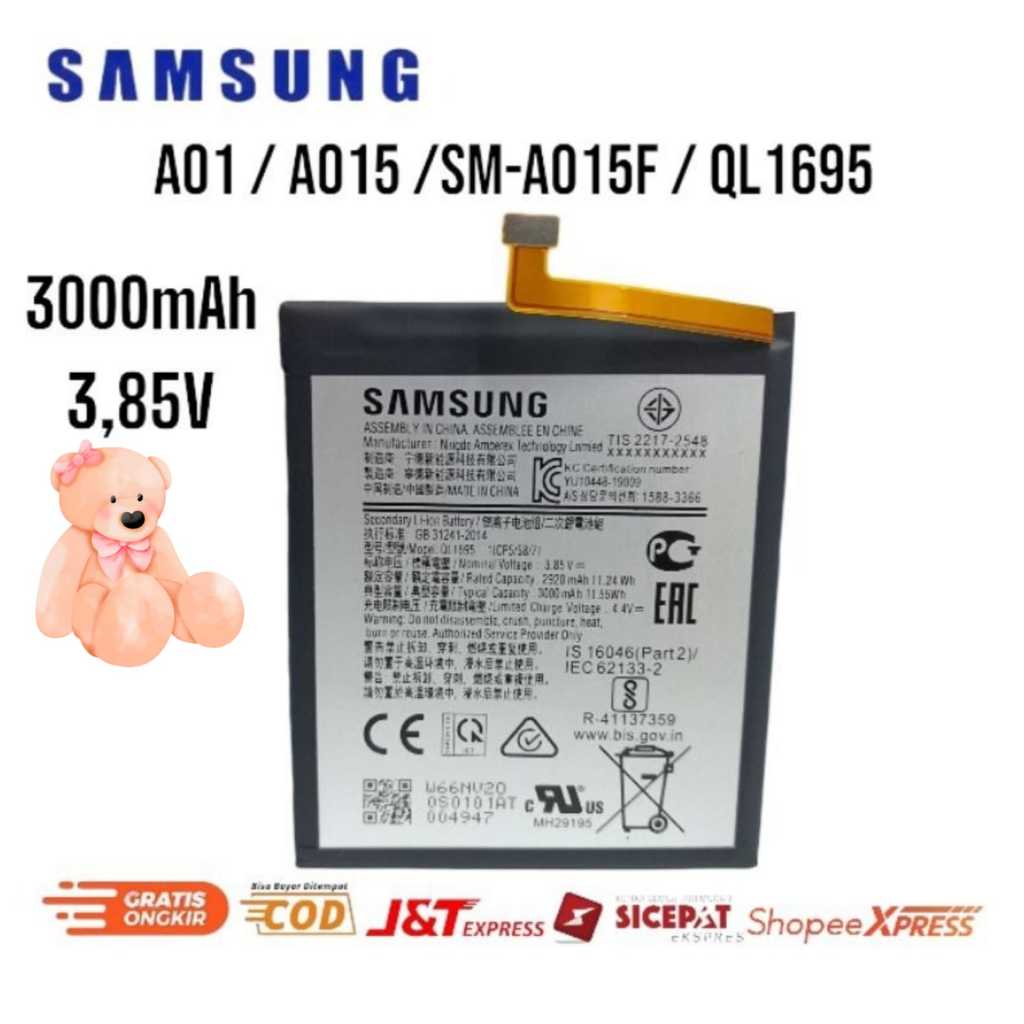 Baterai Samsung A01 / A015 / A015F / QL 1695 / QL1695 battery