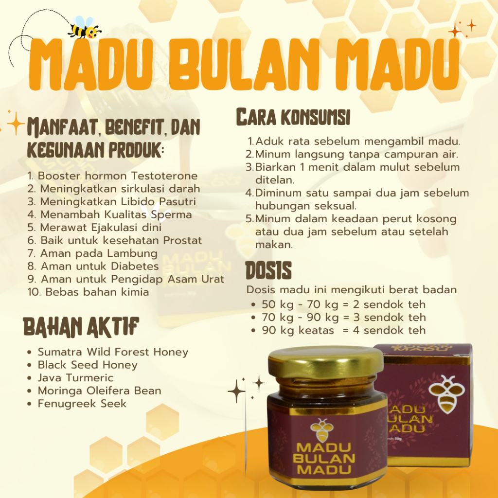 Madu Obat Herbal Kuat Pria Tahan Lama Tempur Ejakulasi Dini