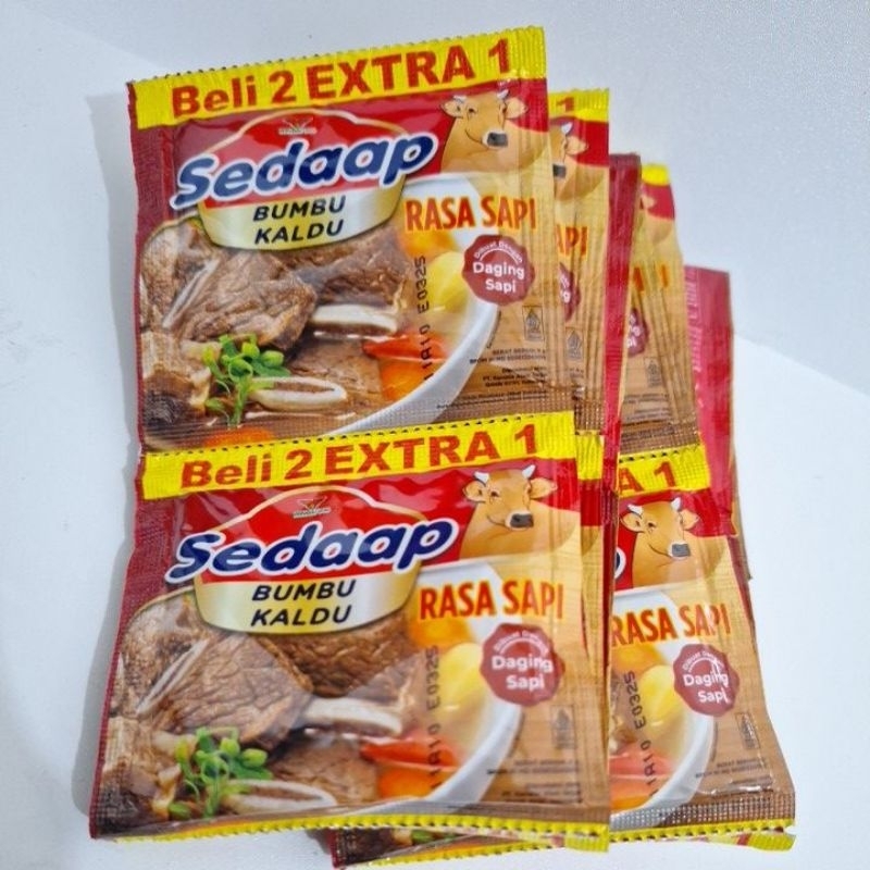 

Sedaap bumbu kaldu rasa sapi promo beli 2 geratis 1