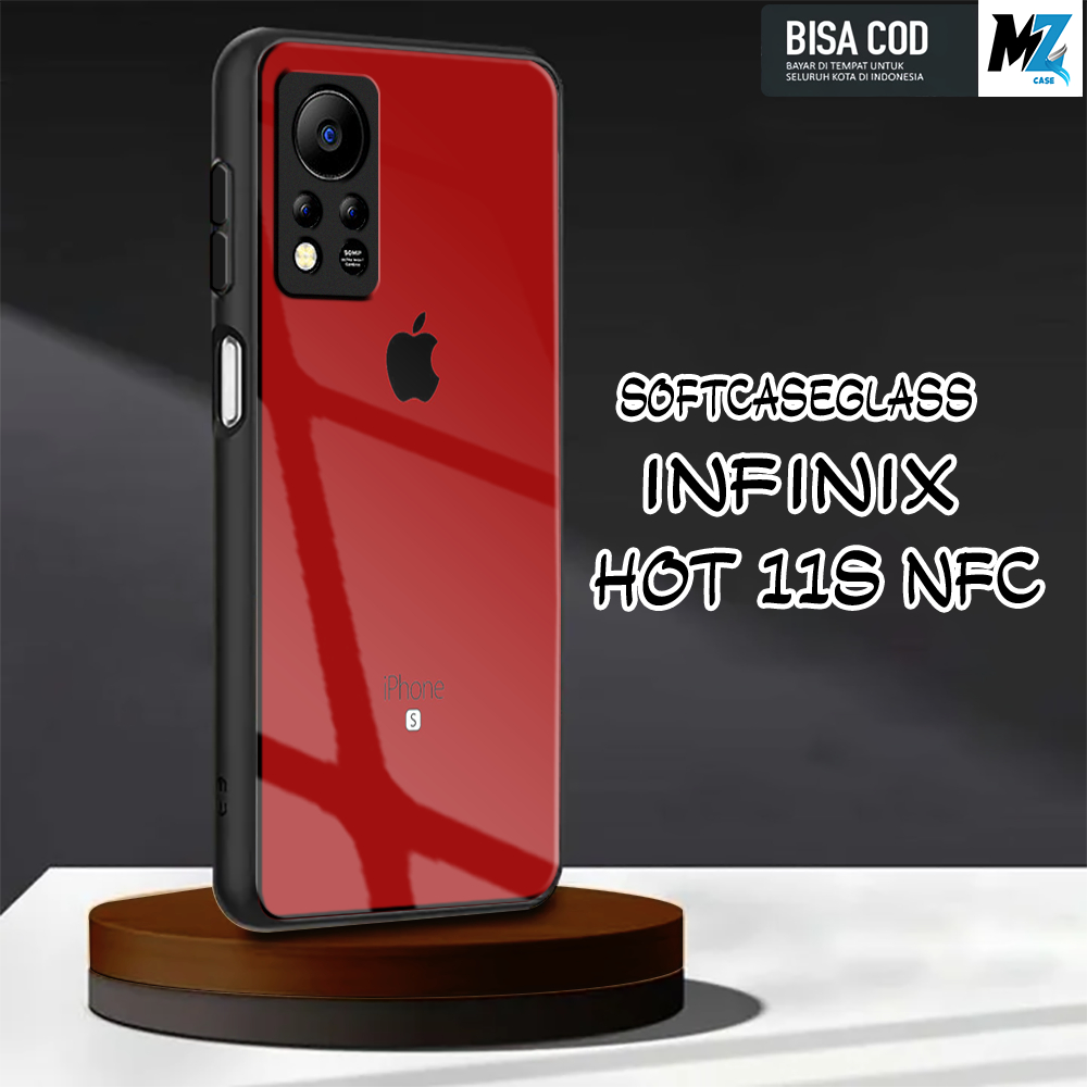 Softcase Glass Kaca [K14] Infinix Hot 11s NFC Terbaru Case Handphone Kesing Pelindung Handphone
