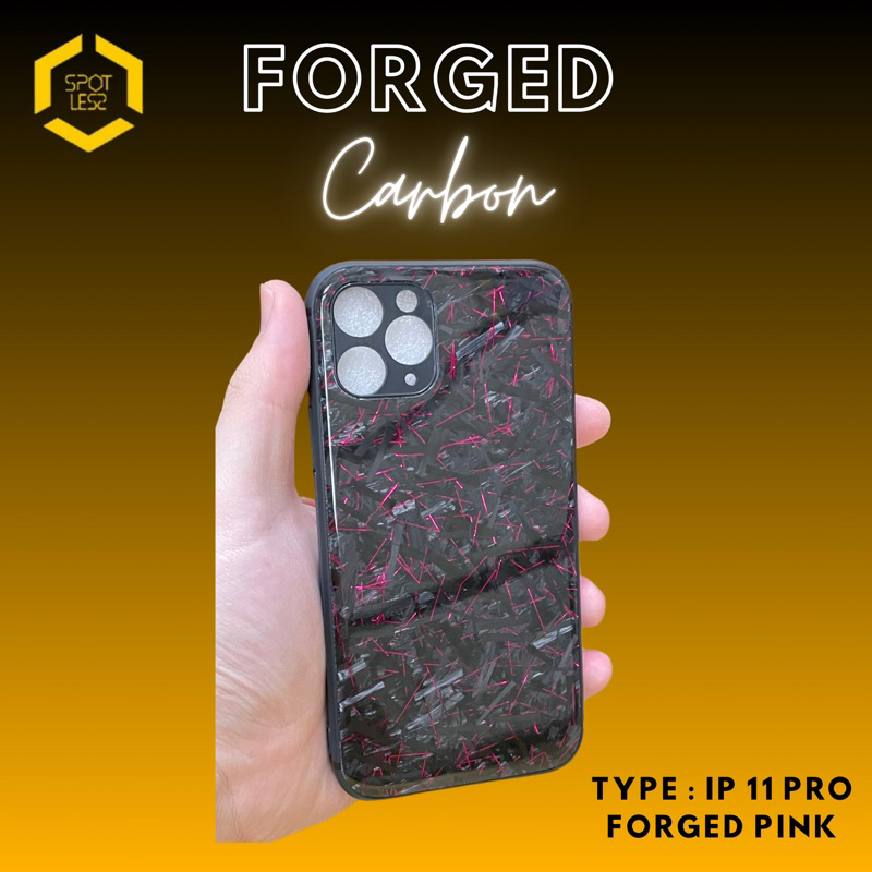Case Iphone 11 Pro Pink Metallic Forged Carbon