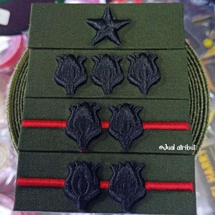 PANGKAT TOPI Komando PDH / PDL TNI AD /AL /AU Dll Bordir diperkeras