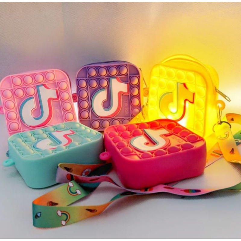 TAS POP IT LED MAINAN ANAK PEREMPUAN - MINI BAG POP IT LUCU