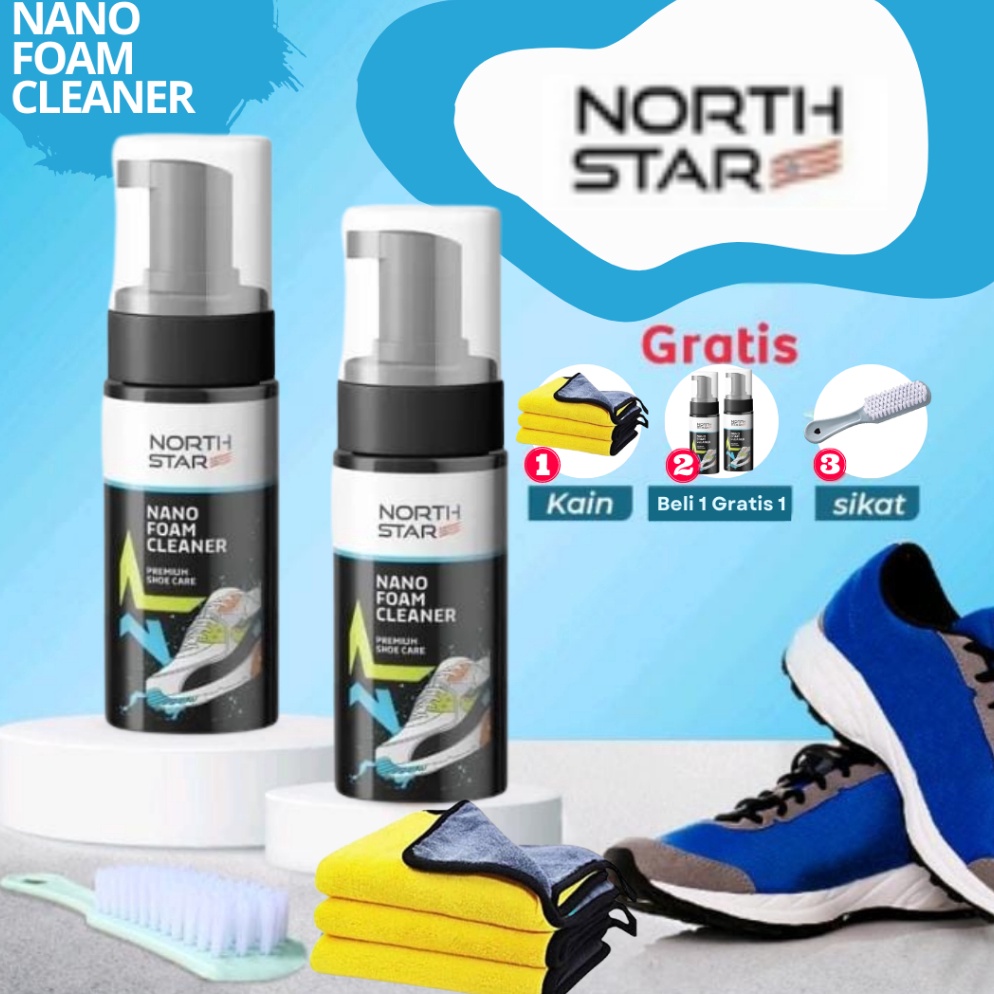 KODE G3O3   Pembersih Sepatu Daily North Star  Nano Foam Shoes Cleaner Waterless Sabun Cuci Perawata