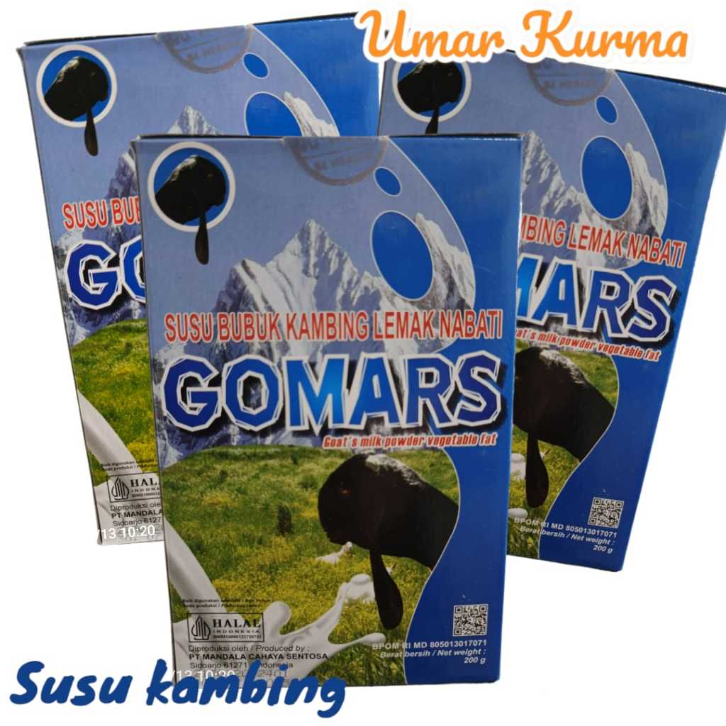 

Gomars Susu Kambing Bubuk rasa Coklat berat 200gram