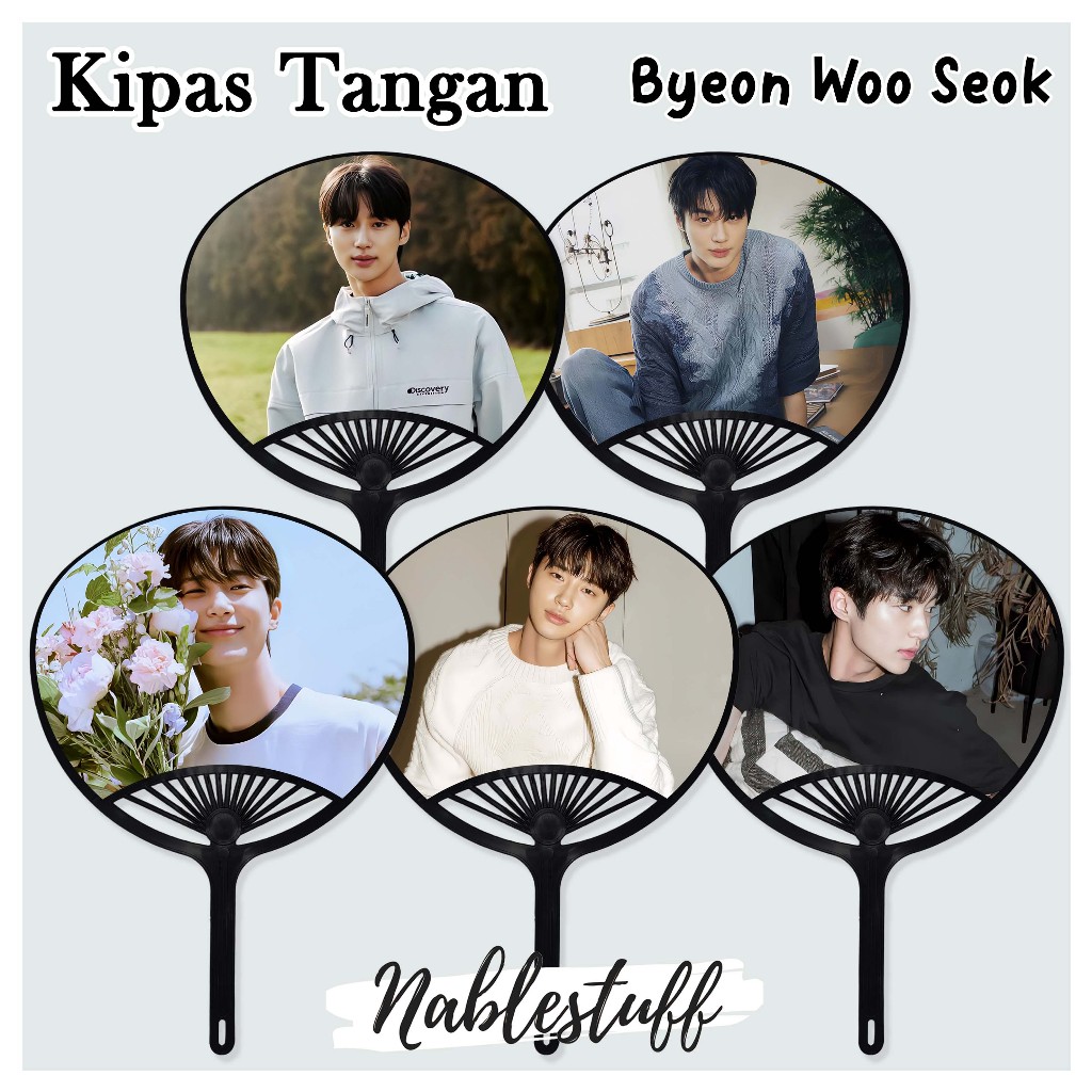 Kipas Tangan Byeon Woo Seok // Kipas Kerang // Merchandise Kpop