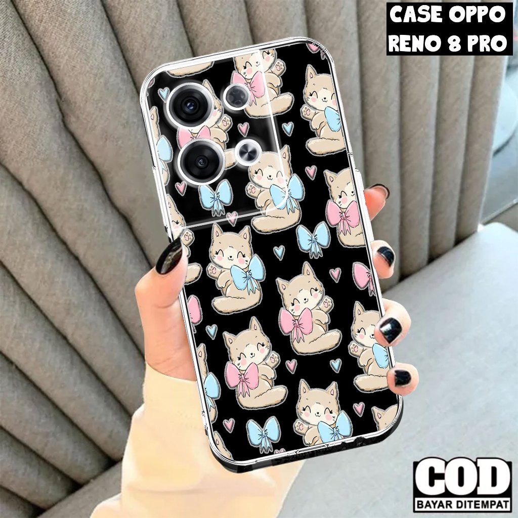 Case OPPO RENO 8 PRO - Casing OPPO RENO 8 PRO Motif ( dino ) - Softcase Premium Fourside - Bening Tr