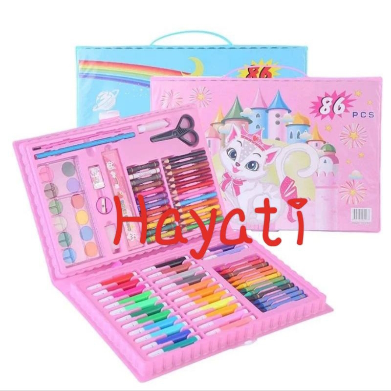 

crayon set 86 alat mewarnai random