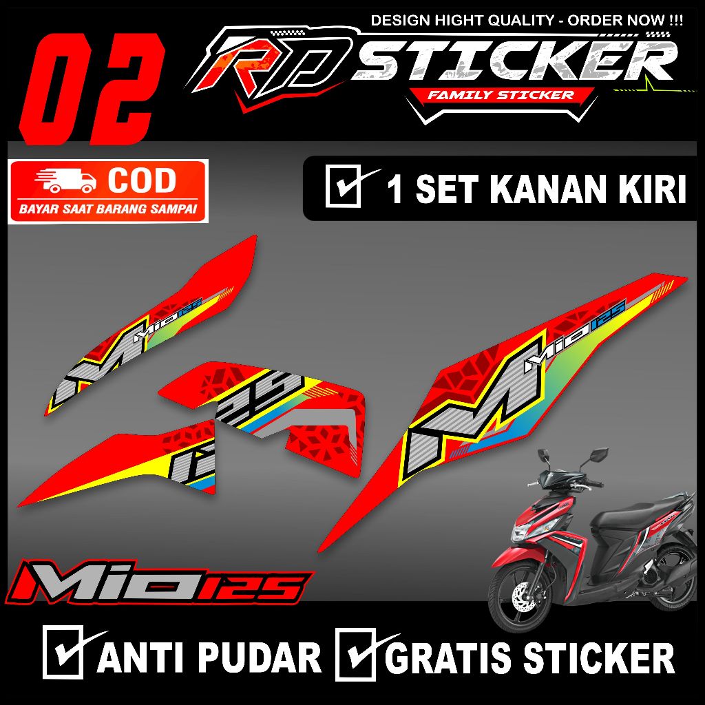 Sticker Striping Mio M3 Mio Z Mio 125 Keren Terbaru - Decal Stiker Setriping Variasi SETIKER ORIGINA