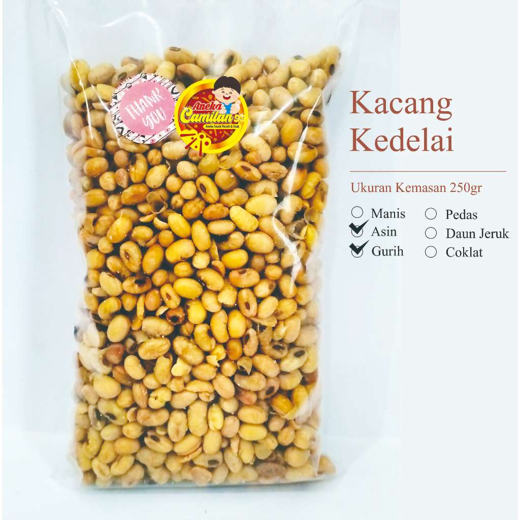 

Kacang Kedelai 250gr Gurih Asin