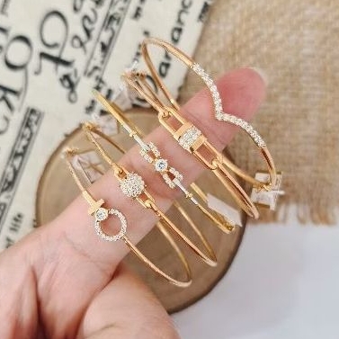 WAJIB TANYA STOK GELANG KERONCONG BANGLE EMAS ASLI KADAR 375-420 / 8K-9K | AKSESORIS WANITA | PERHIA
